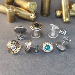 Töltény fülbevaló - ékszer - fülbevaló - pötty fülbevaló - Meska.hu