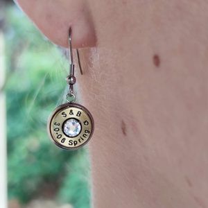 Töltény csüngős fülbevaló - ékszer - fülbevaló - pötty fülbevaló - Meska.hu