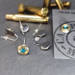 Töltény lógós fülbevaló - ékszer - fülbevaló - pötty fülbevaló - Meska.hu