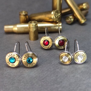 Töltény lógós fülbevaló - Meska.hu