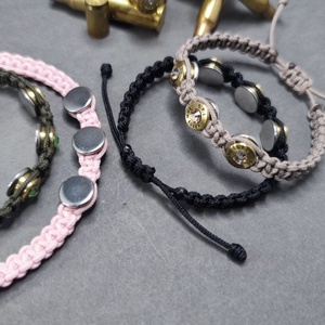 Női Töltény karkötő, 3-Lövetű microcord - ékszer - karkötő - fonott karkötő - Meska.hu