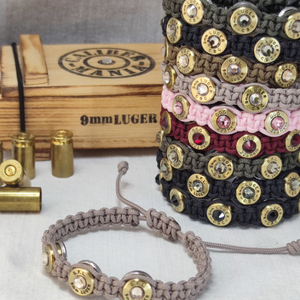 Női Töltény karkötő, 3-Lövetű microcord - ékszer - karkötő - fonott karkötő - Meska.hu