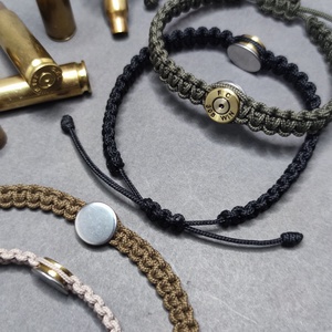 Töltény paracord karkötő, 1-Lövetű Férfi - ékszer - karkötő - fonott karkötő - Meska.hu