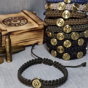 Töltény paracord karkötő, 1-Lövetű Férfi - Meska.hu