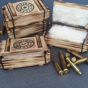 Mini lőszeresláda fából,  Női ékszertartó S méret, Ékszer, Ékszertartó, Ékszerdoboz, Famegmunkálás, Ékszerkészítés, MESKA