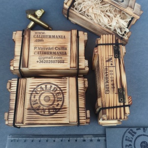 Mini lőszeresláda fából,  S méret, díszdoboz - ékszer - ékszertartó - ékszerdoboz - Meska.hu