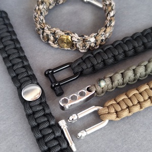  Töltény paracord karkötő, 1-lövetű MAX Vadászékszer - ékszer - karkötő - fonott karkötő - Meska.hu