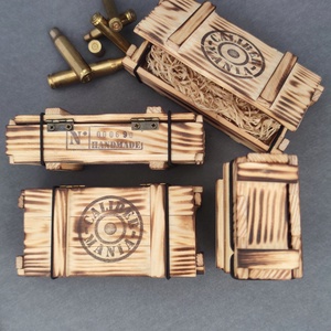 Mini lőszeresláda fából,  L méret, díszdoboz - ékszer - ékszertartó - ékszerdoboz - Meska.hu