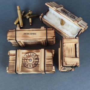 Női lőszeresláda, Töltény ékszer tartó, L méret - ékszer - ékszertartó - ékszerdoboz - Meska.hu