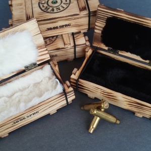 Női lőszeresláda, Töltény ékszer tartó, L méret, Ékszer, Ékszertartó, Ékszerdoboz, Famegmunkálás, Ékszerkészítés, MESKA