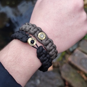 Töltény paracord karkötő , 2-lövetű Vadász ékszer   - ékszer - karkötő - fonott karkötő - Meska.hu