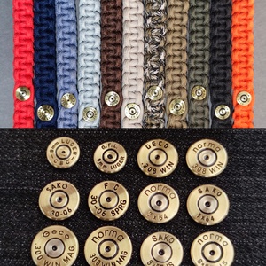 Töltény paracord karkötő , 2-lövetű Vadász ékszer   - ékszer - karkötő - fonott karkötő - Meska.hu