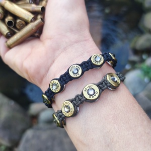 Női Töltény karkötő, 5-Lövetű microcord - ékszer - karkötő - fonott karkötő - Meska.hu