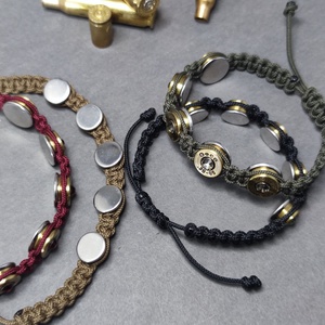 Női Töltény karkötő, 5-Lövetű microcord - ékszer - karkötő - fonott karkötő - Meska.hu