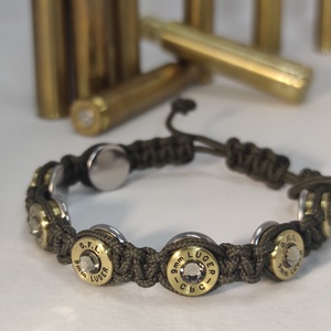 Női Töltény karkötő, 7-Lövetű , Ékszer, Karkötő, Fonott karkötő, Ékszerkészítés, Újrahasznosított alapanyagból készült termékek, MESKA