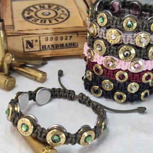 Női Töltény karkötő, 7-Lövetű  - ékszer - karkötő - fonott karkötő - Meska.hu