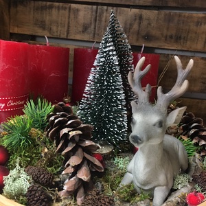Mesél az erdő - adventi tál  - karácsony - adventi díszek - adventi ablakdekoráció - Meska.hu