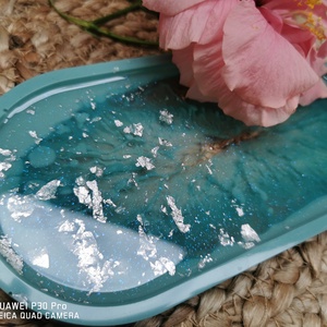 Ovális epoxy tálca - ékszer - ékszertartó - ékszerdoboz - Meska.hu