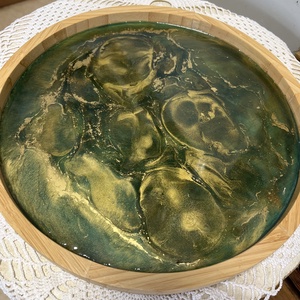Fa tálaló epoxy gyantával - otthon & életmód - konyhafelszerelés, tálalás - tálalás - tálca - Meska.hu