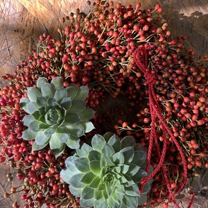 Csipkebogyó koszorú Kopogtató - otthon & életmód - dekoráció - ajtó- és ablak dekoráció - ajtódísz & kopogtató - Meska.hu