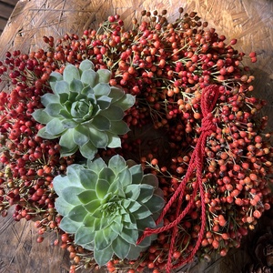 Csipkebogyó koszorú Kopogtató - otthon & életmód - dekoráció - ajtó- és ablak dekoráció - ajtódísz & kopogtató - Meska.hu