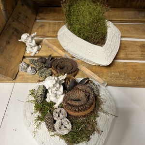 DIY csináld magad -Beton szív Sírdísz-  angyalkával, DIY (Csináld magad), Egységcsomag, Virágkötés, MESKA