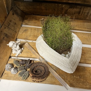 DIY csináld magad -Beton szív Sírdísz-  angyalkával - diy (csináld magad) - egységcsomag - Meska.hu