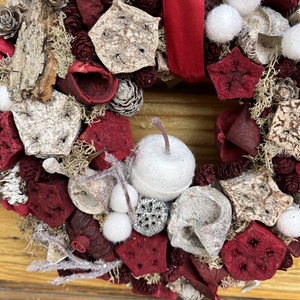 Karácsonyi ajtó dísz, kopogtató  - Meska.hu