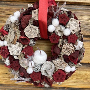 Karácsonyi ajtó dísz, kopogtató  - karácsony - adventi díszek - adventi ablakdekoráció - Meska.hu