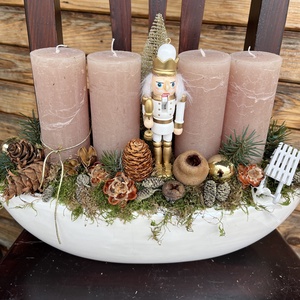 Nagy méretű Adventi tál- Diótörő  - karácsony - adventi díszek - adventi ablakdekoráció - Meska.hu