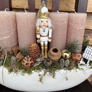 Nagy méretű Adventi tál- Diótörő  - karácsony - adventi díszek - adventi ablakdekoráció - Meska.hu