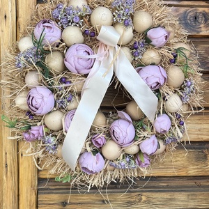 Tavaszi, nyári  ajtódísz, kopogtató, koszorú - Meska.hu