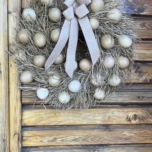 Tavaszi, nyári ajtódísz, kopogtató tojáshéjjal - Meska.hu