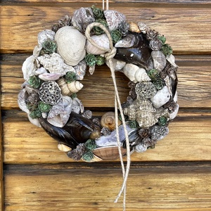 Kagylós kopogtató, ajtódísz - otthon & életmód - dekoráció - ajtó- és ablak dekoráció - ajtódísz & kopogtató - Meska.hu