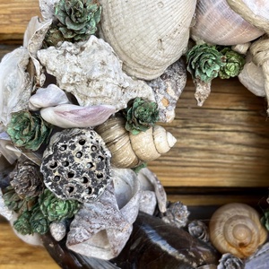 Kagylós kopogtató, ajtódísz - otthon & életmód - dekoráció - ajtó- és ablak dekoráció - ajtódísz & kopogtató - Meska.hu