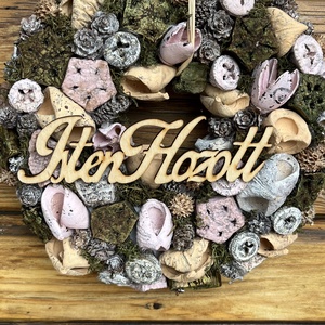 Isten hozott ajtódísz, kopogtató, Otthon & Életmód, Dekoráció, Ajtó- és ablak dekoráció, Ajtódísz & Kopogtató, Virágkötés, MESKA