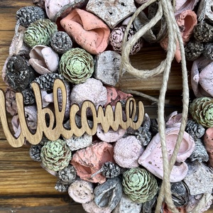 Pasztell tavaszi, nyári kopogtató Welcome - otthon & életmód - dekoráció - ajtó- és ablak dekoráció - ajtódísz & kopogtató - Meska.hu