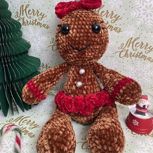 Horgolt Mézike - karácsony - karácsonyi lakásdekoráció - karácsonyi manók, figurák - Meska.hu