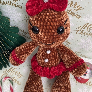 Horgolt Mézike - karácsony - karácsonyi lakásdekoráció - karácsonyi manók, figurák - Meska.hu