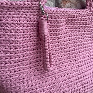 Könnyű horgolt shopper táska - táska & tok - kézitáska & válltáska - válltáska - Meska.hu