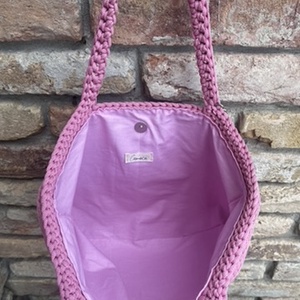Könnyű horgolt shopper táska - táska & tok - kézitáska & válltáska - válltáska - Meska.hu