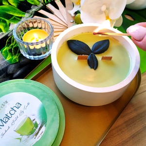 CandlAir Matcha szójaviasz illatgyertya - otthon & életmód - gyertya, illat, aroma - gyertya - Meska.hu