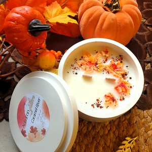 CandlAir Autumn Glitter szójaviasz illatgyertya L-es méret - otthon & életmód - gyertya, illat, aroma - gyertya - Meska.hu