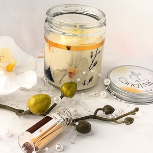 CandlAir Orchid Tőled szebb a világ üvegtégelyes szójaviasz illatgyertya - otthon & életmód - gyertya, illat, aroma - gyertya - Meska.hu