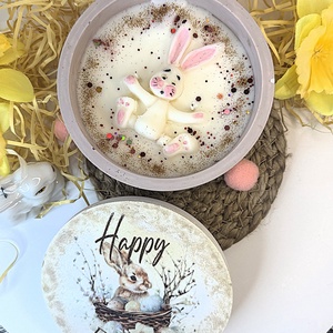 CandlAir Happy Easter kerámiatégelyes szójaviasz illatgyertya - otthon & életmód - gyertya, illat, aroma - gyertya - Meska.hu