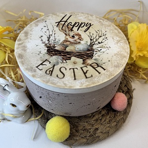 CandlAir Happy Easter kerámiatégelyes szójaviasz illatgyertya, Otthon & Életmód, Gyertya, illat, aroma, Gyertya, Gyertya-, mécseskészítés, MESKA