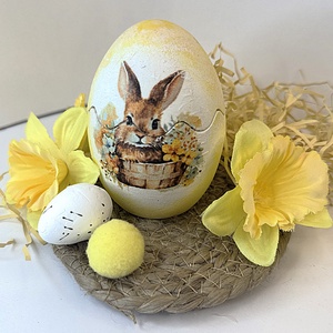 CandlAir Happy Easter Yellow kerámiatégelyes szójaviasz illatgyertya, Otthon & Életmód, Gyertya, illat, aroma, Gyertya, Gyertya-, mécseskészítés, MESKA