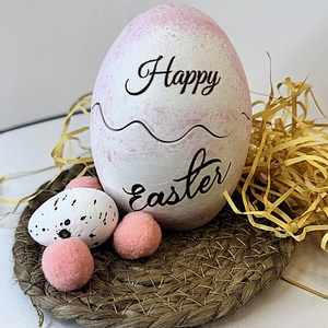 CandlAir Happy Easter Pink kerámiatégelyes szójaviasz illatgyertya - otthon & életmód - gyertya, illat, aroma - gyertya - Meska.hu