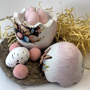 CandlAir Happy Easter Pink kerámiatégelyes szójaviasz illatgyertya - otthon & életmód - gyertya, illat, aroma - gyertya - Meska.hu