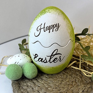 CandlAir Happy Easter Green kerámiatégelyes szójaviasz illatgyertya - otthon & életmód - gyertya, illat, aroma - gyertya - Meska.hu